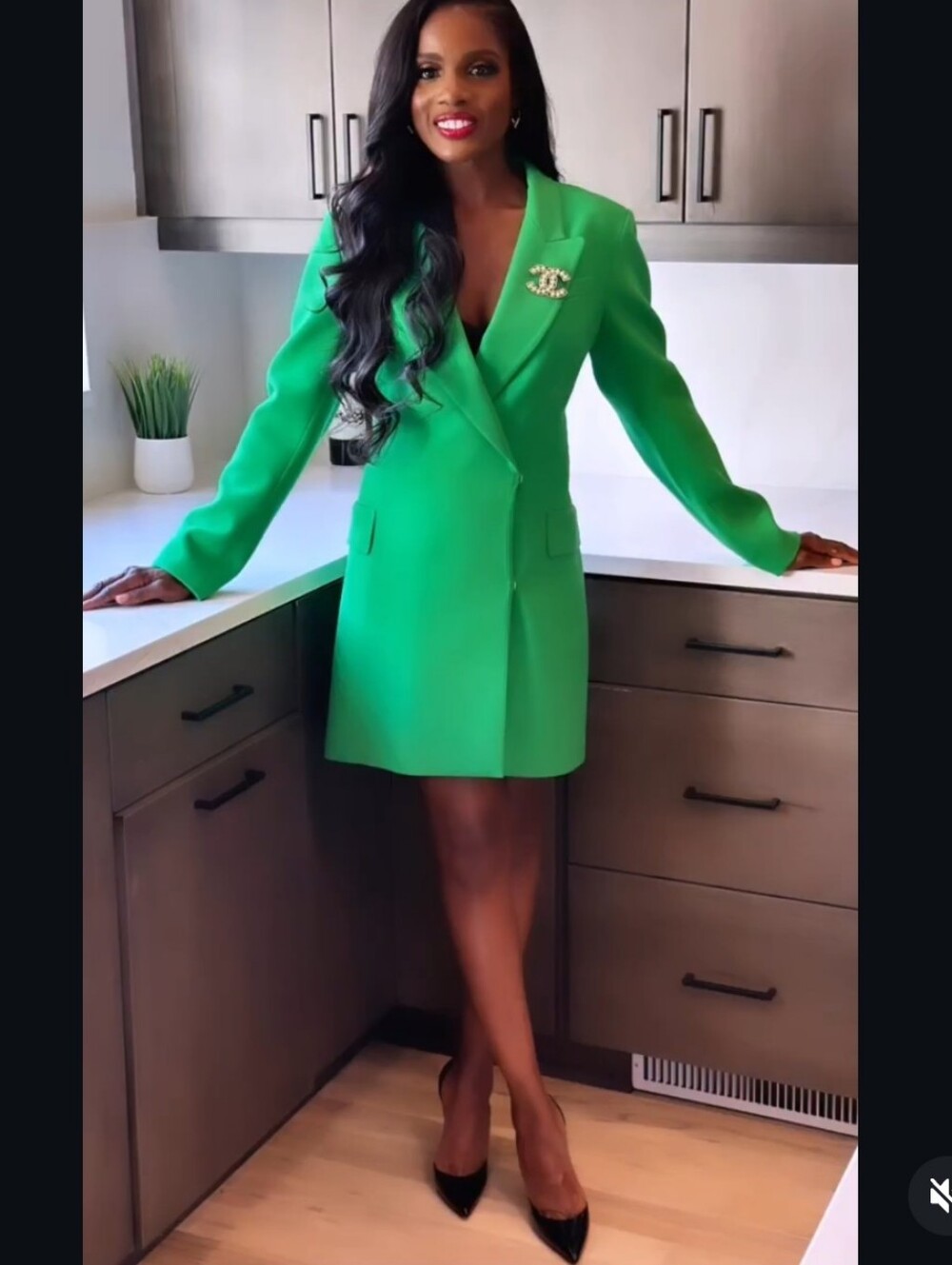 ZARA LONG BLAZER DRESS GREEN Size XS